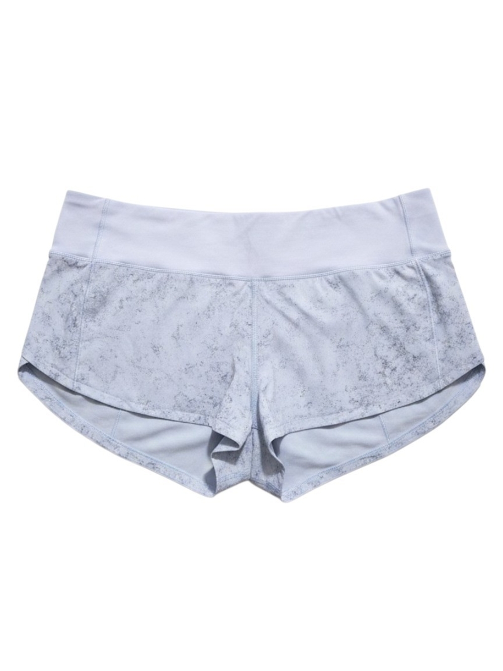 Lululemon Speed Up Shorts Size 6 White Gray Marble Running Athletic 2.5 Inseam